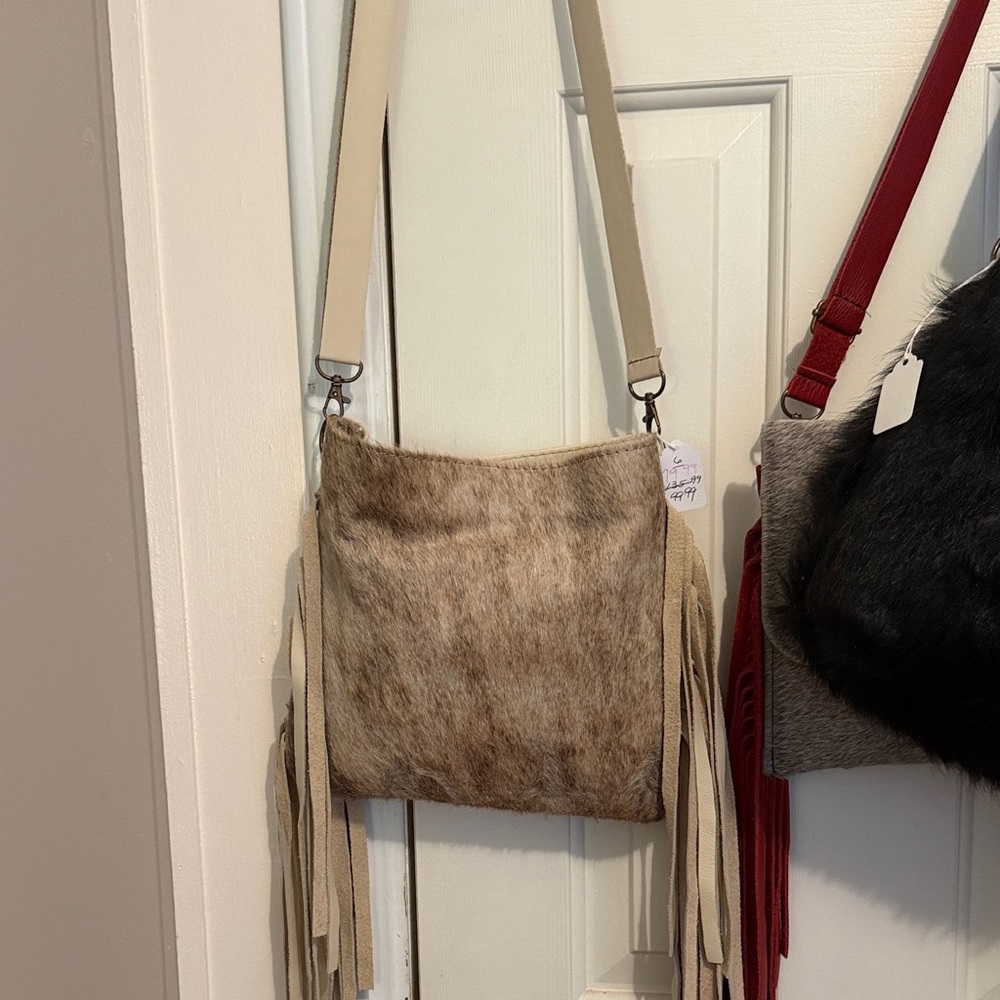 Tan Fringe Shoulder Bag